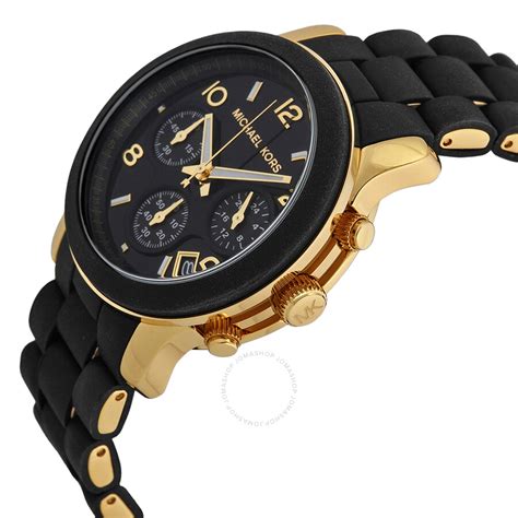 michael kors black female watch|michael kors black silicone watch.